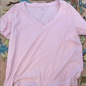 V-Neck Pink T-Shirt